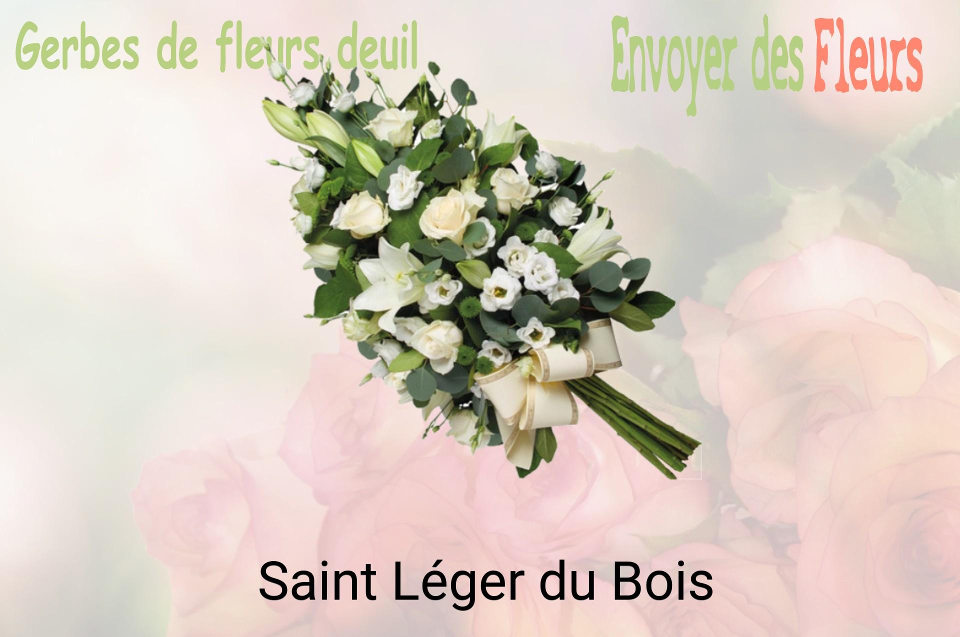Gerbe de fleurs de deuil livrée à Saint-Léger-du-Bois